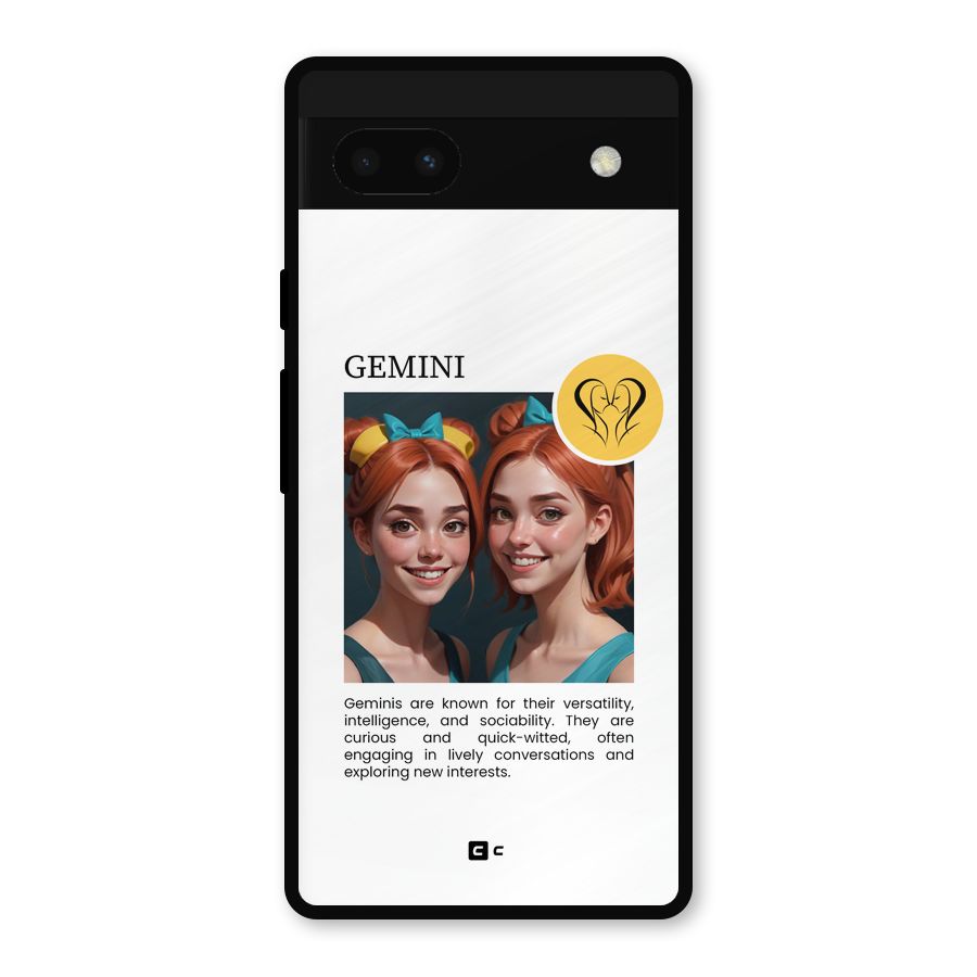 Golden Gemini Metal Back Case for Google Pixel 6a