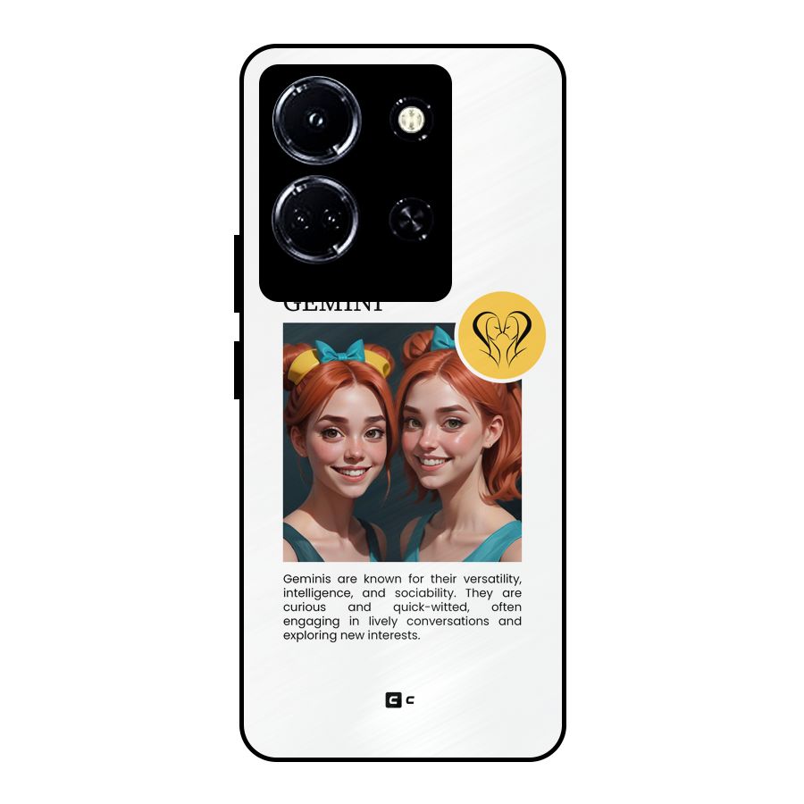 Golden Gemini Metal Back Case for Infinix Note 30 5G