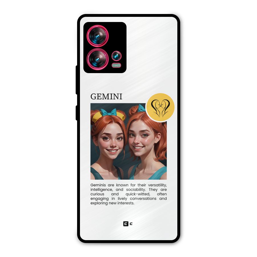 Golden Gemini Metal Back Case for Motorola Edge 30 Fusion