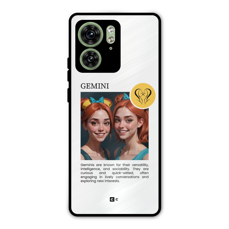 Golden Gemini Metal Back Case for Motorola Edge 40 5G