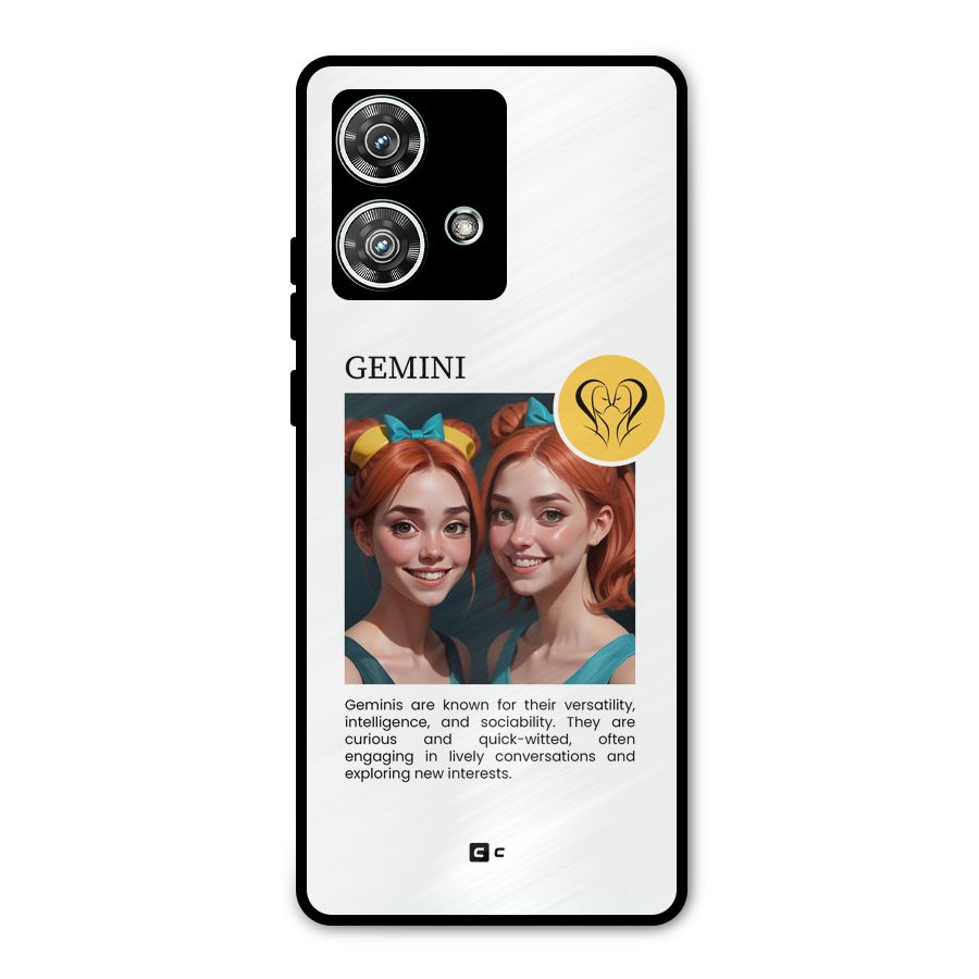 Golden Gemini Metal Back Case for Motorola Edge 40 Neo