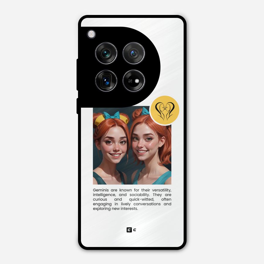 Golden Gemini Metal Back Case for OnePlus 12