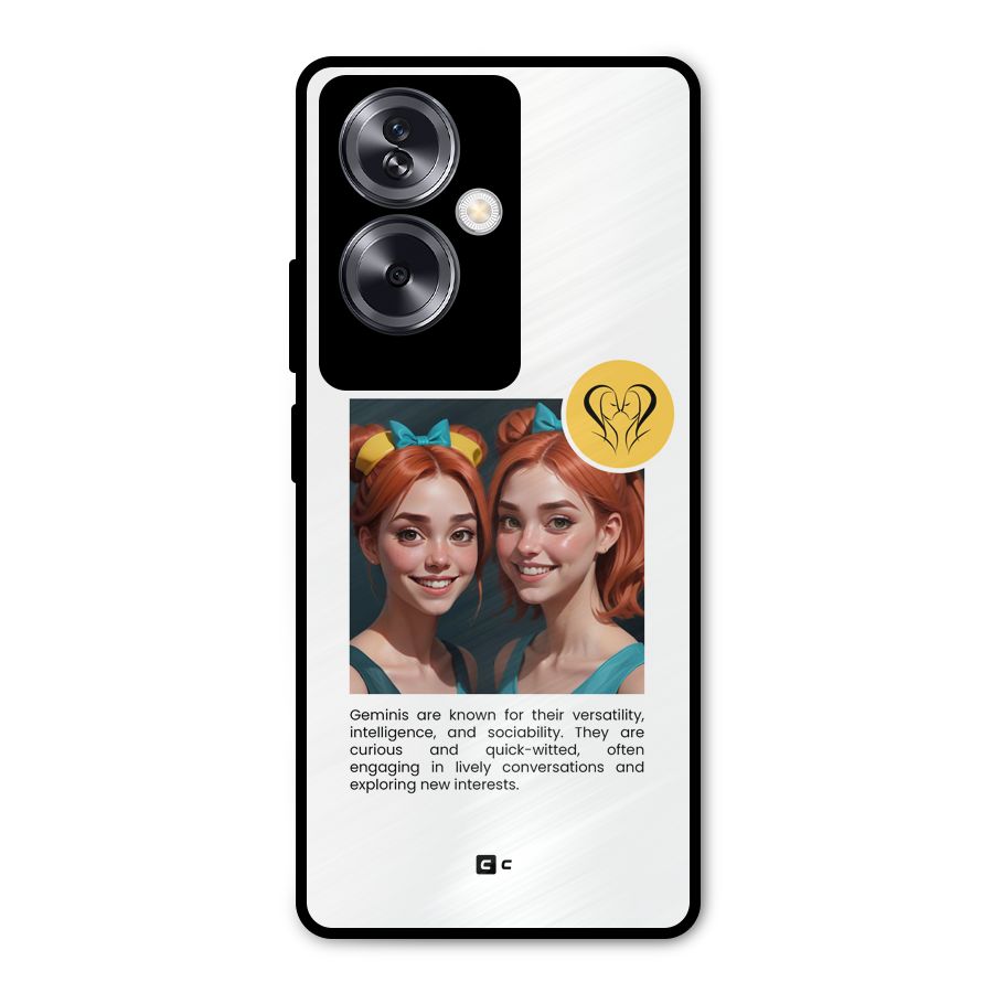 Golden Gemini Metal Back Case for Oppo A79 5G