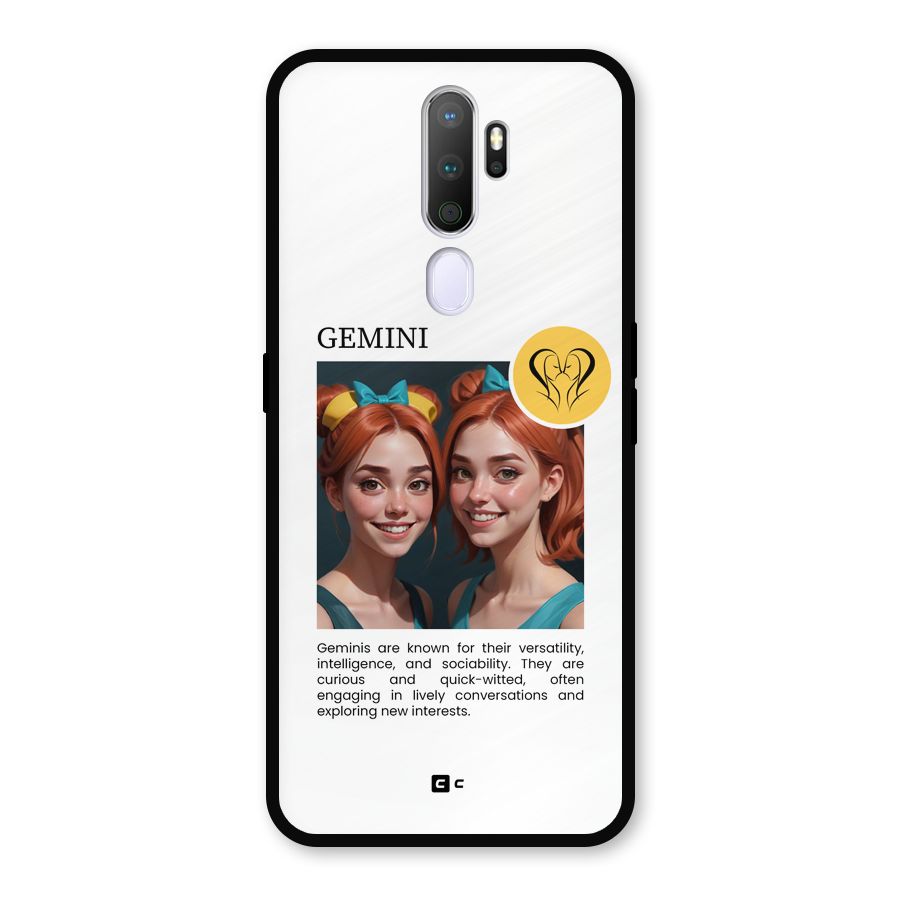 Golden Gemini Metal Back Case for Oppo A9 (2020)