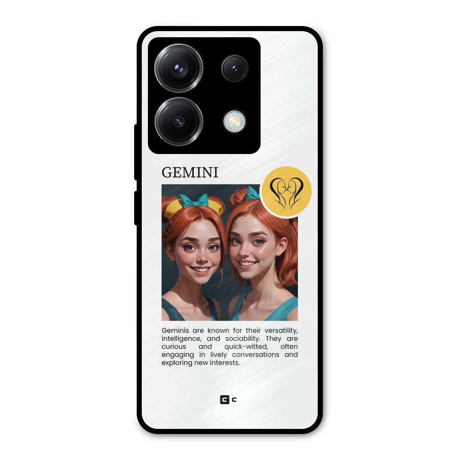 Golden Gemini Metal Back Case for Poco X6