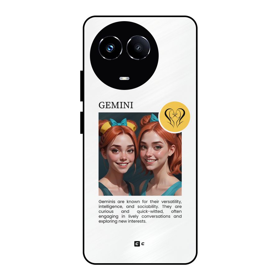 Golden Gemini Metal Back Case for Realme 11 5G