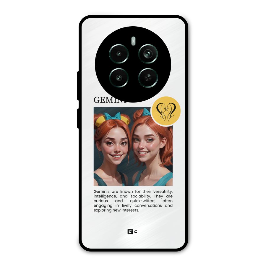 Golden Gemini Metal Back Case for Realme 12 Plus