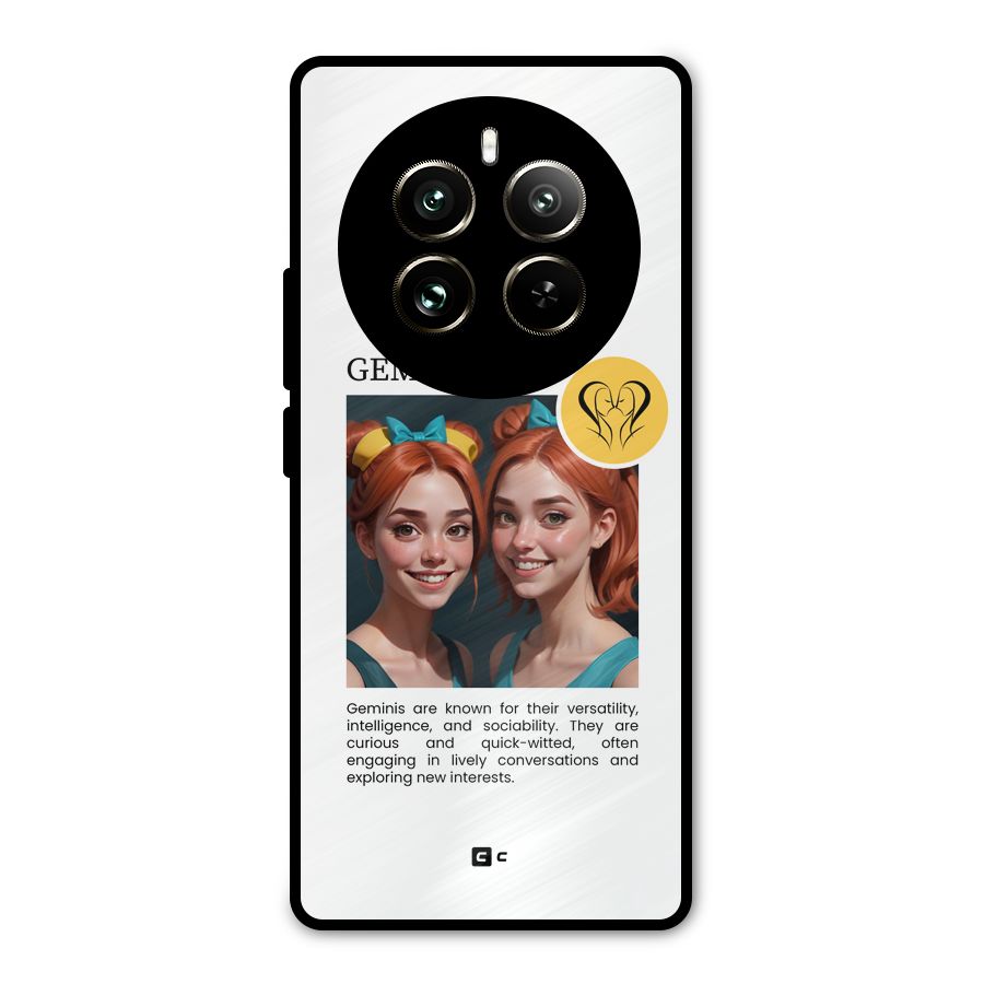Golden Gemini Metal Back Case for Realme 12 Pro