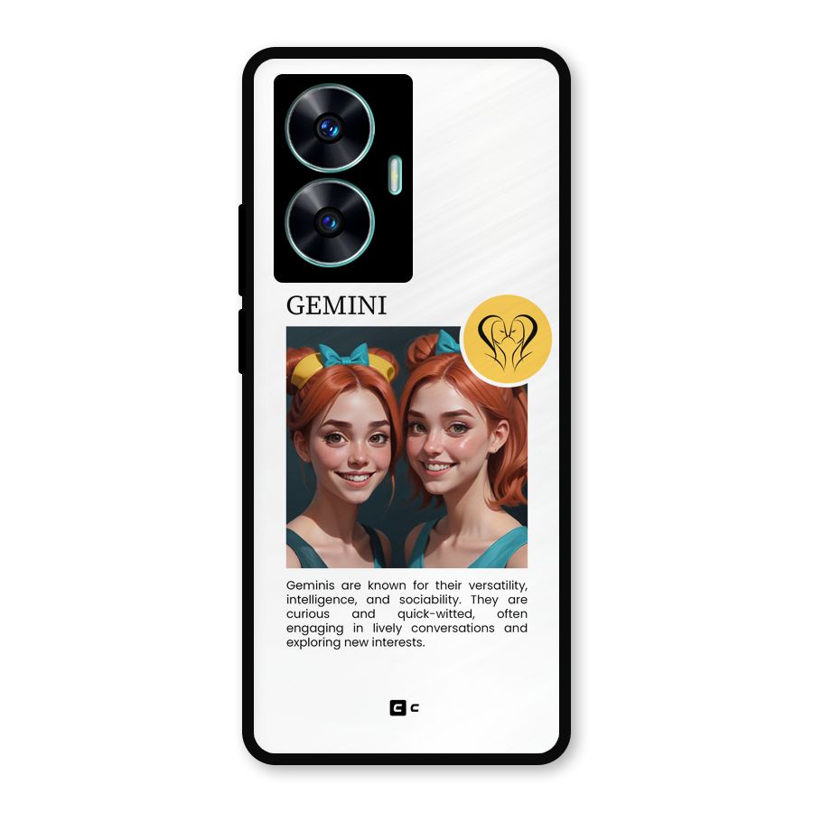 Golden Gemini Metal Back Case for Realme Narzo N55