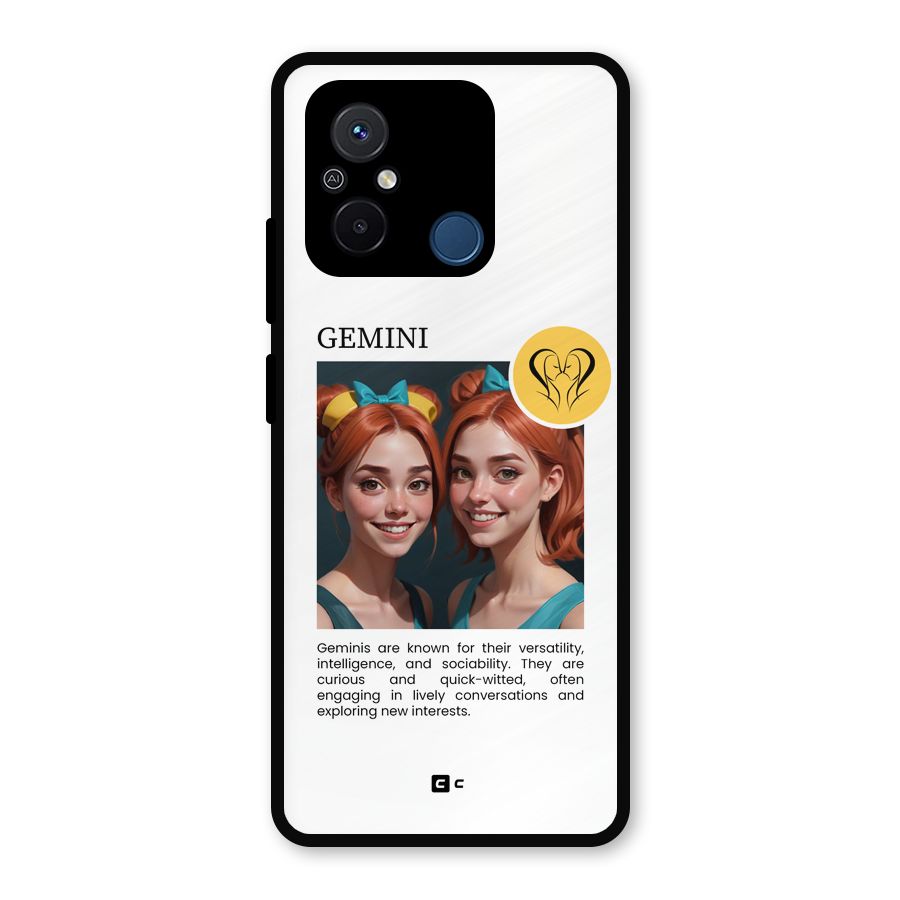 Golden Gemini Metal Back Case for Redmi 12C
