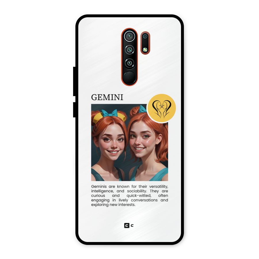 Golden Gemini Metal Back Case for Redmi 9 Prime
