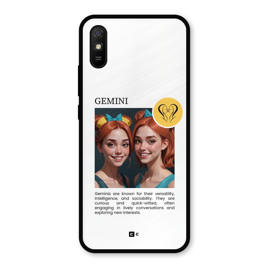 Golden Gemini Metal Back Case for Redmi 9a