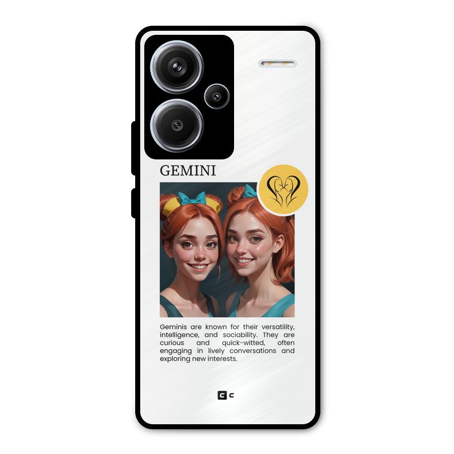 Golden Gemini Metal Back Case for Redmi Note 13 Pro Plus