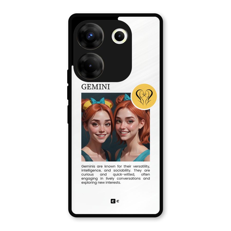 Golden Gemini Metal Back Case for Tecno Camon 20 Pro