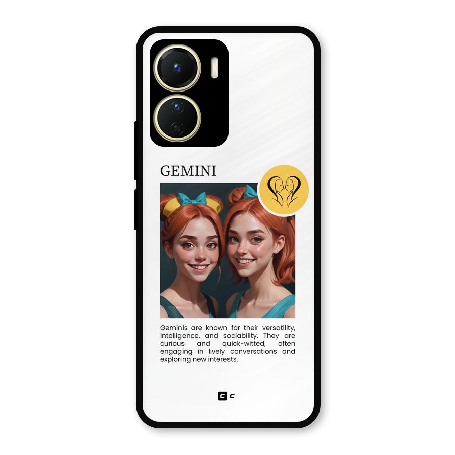 Golden Gemini Metal Back Case for Vivo T2x