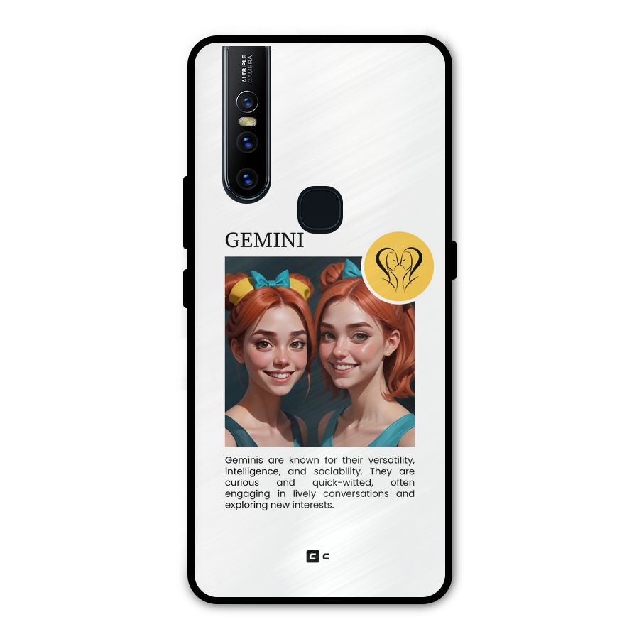 Golden Gemini Metal Back Case for Vivo V15