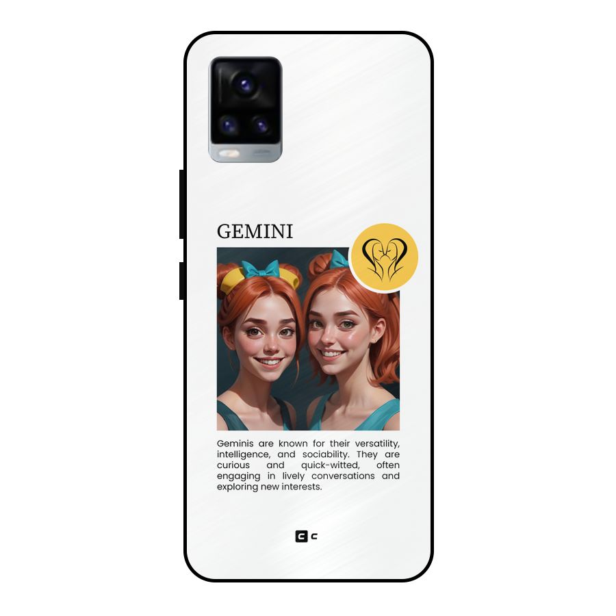 Golden Gemini Metal Back Case for Vivo V20 2021