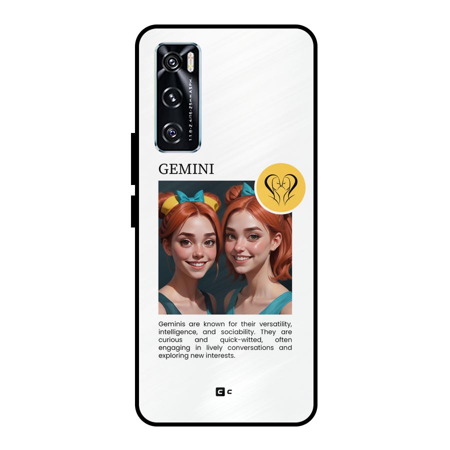 Golden Gemini Metal Back Case for Vivo V20 SE