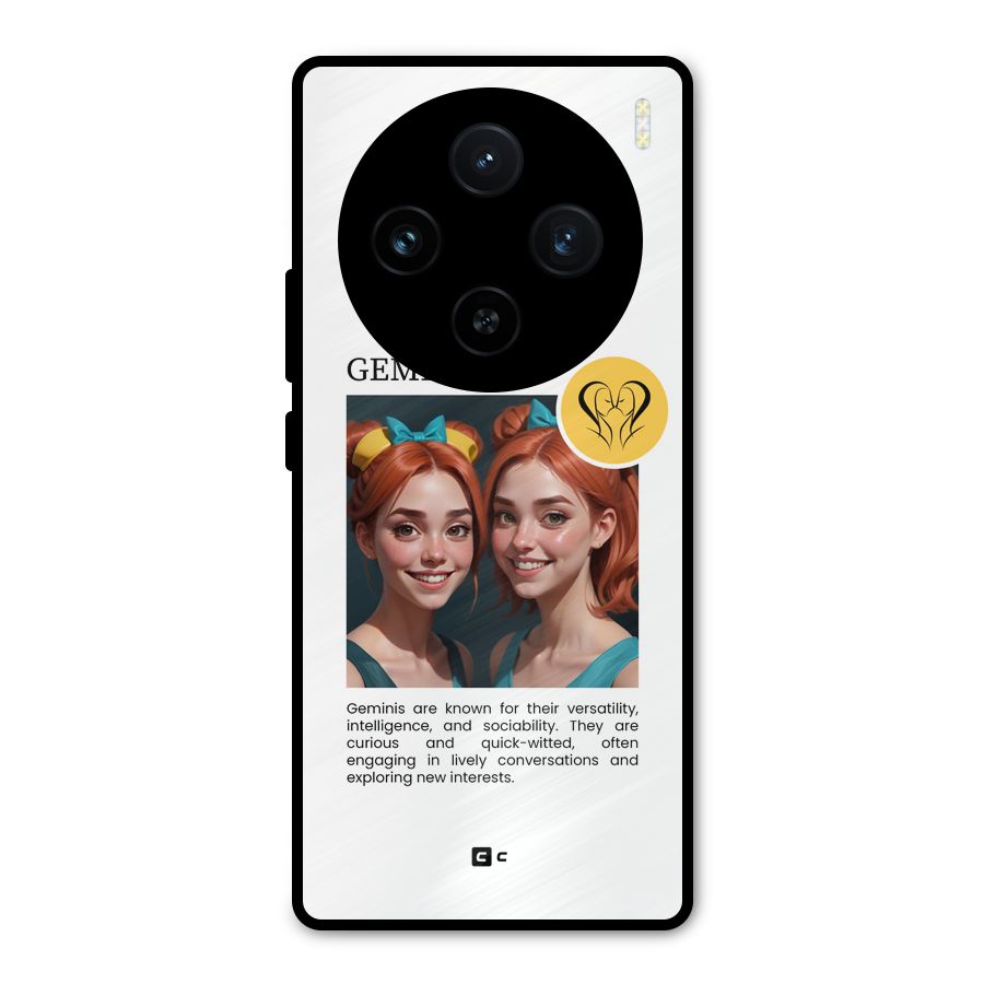 Golden Gemini Metal Back Case for Vivo X100