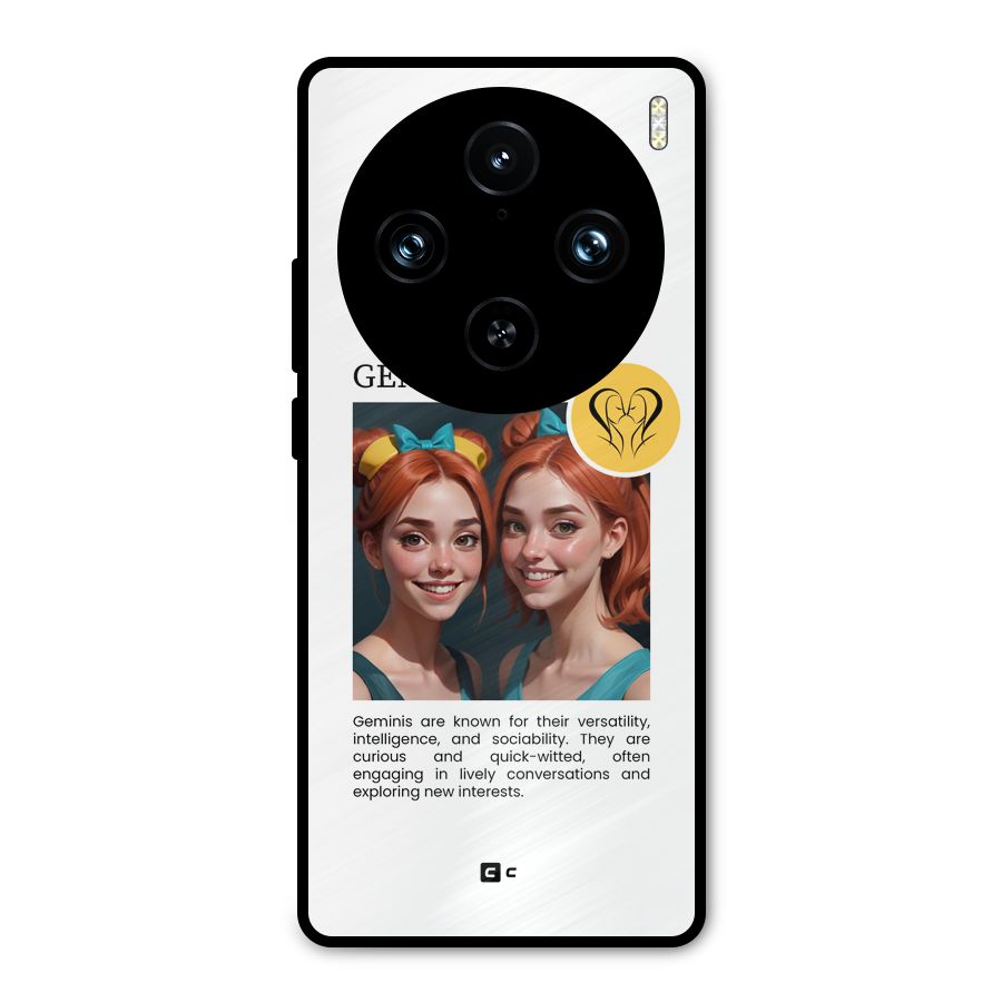 Golden Gemini Metal Back Case for Vivo X100 Pro