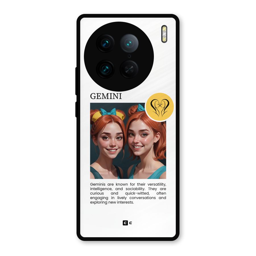 Golden Gemini Metal Back Case for Vivo X90 Pro