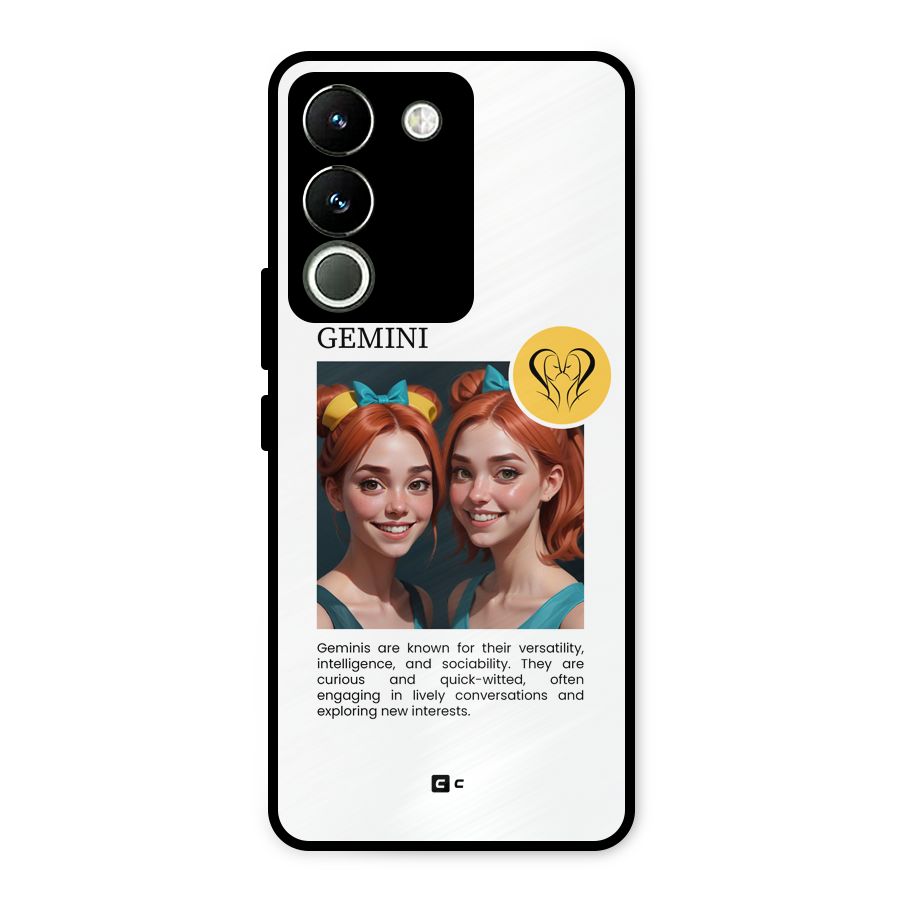Golden Gemini Metal Back Case for Vivo Y200
