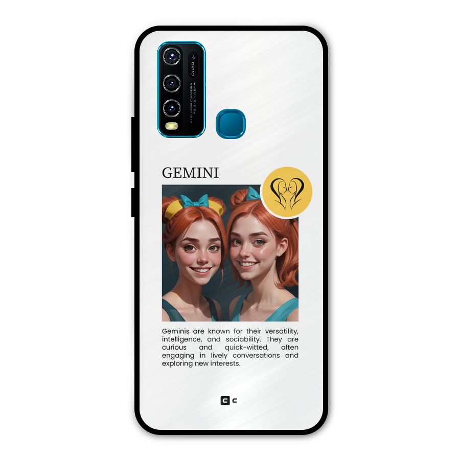 Golden Gemini Metal Back Case for Vivo Y30