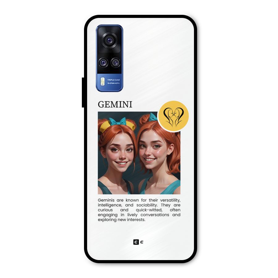 Golden Gemini Metal Back Case for Vivo Y31