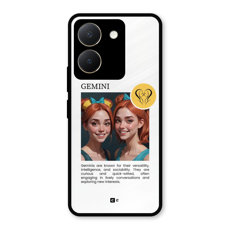 Golden Gemini Metal Back Case for Vivo Y36