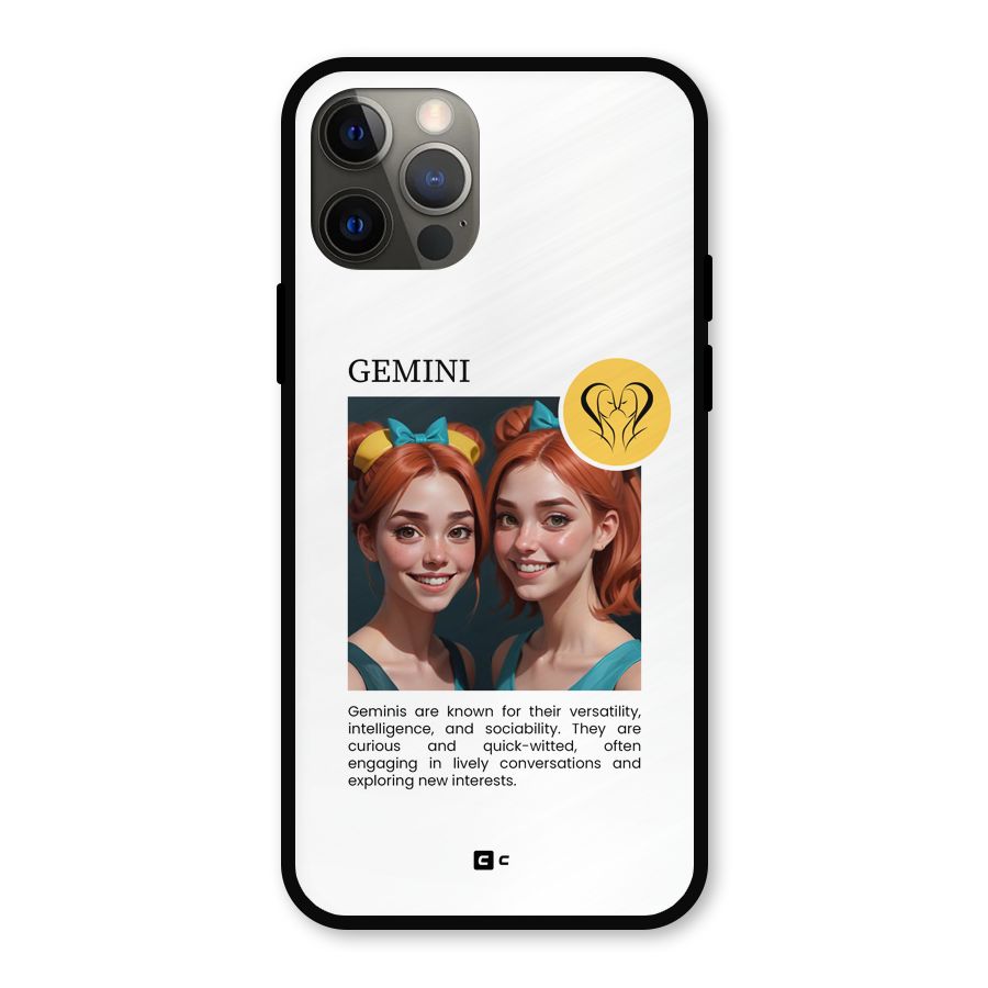 Golden Gemini Metal Back Case for iPhone 12 Pro