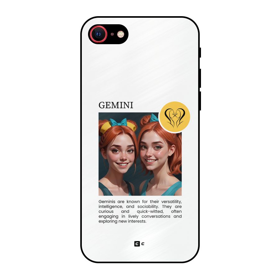 Golden Gemini Metal Back Case for iPhone SE 2022