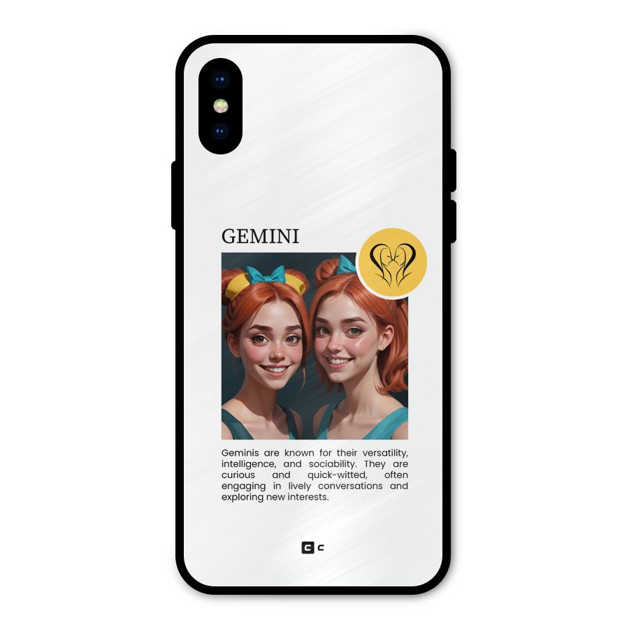 Golden Gemini Metal Back Case for iPhone XS