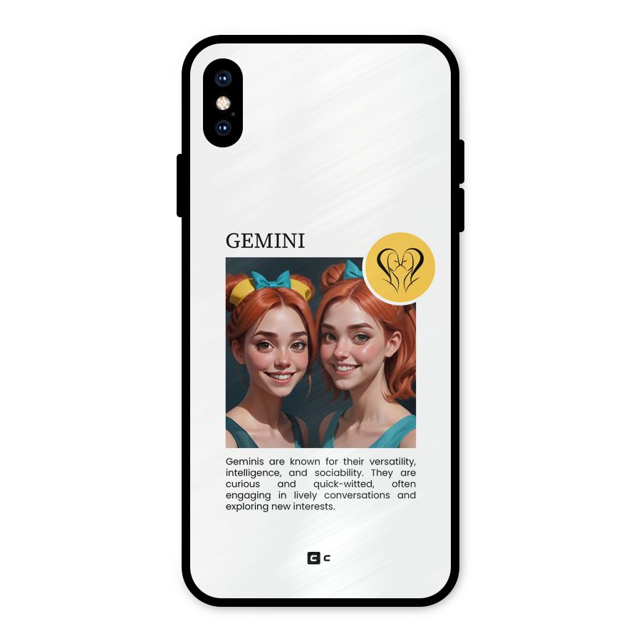 Golden Gemini Metal Back Case for iPhone XS Max