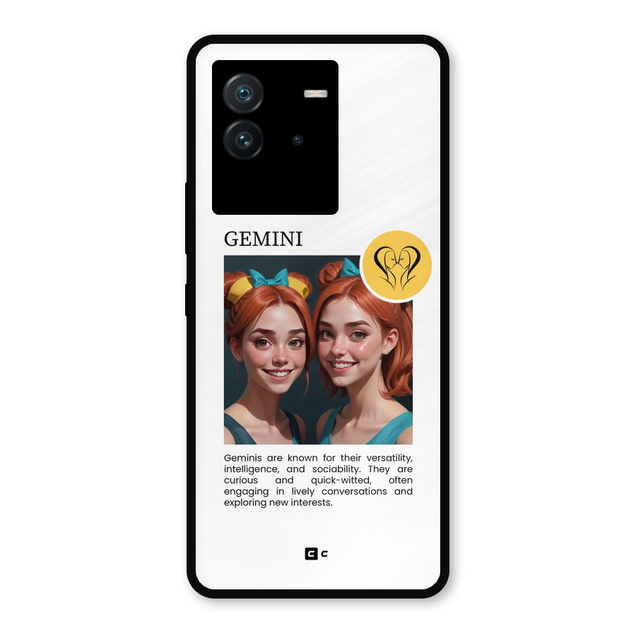 Golden Gemini Metal Back Case for iQOO Neo 6 5G