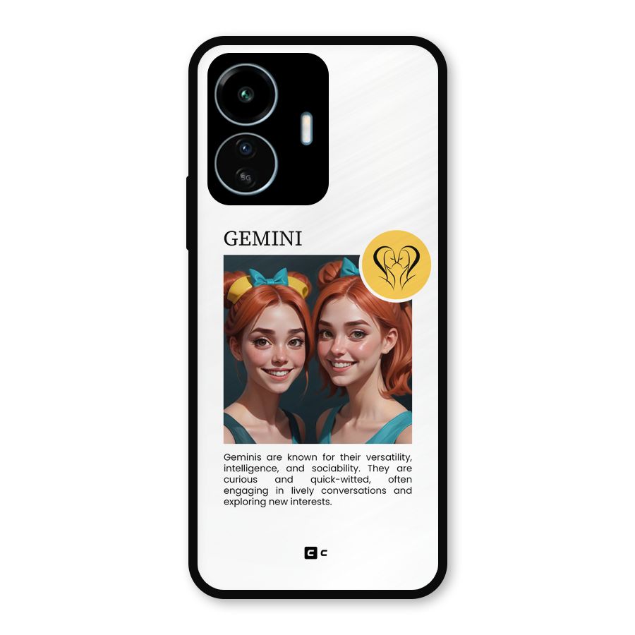 Golden Gemini Metal Back Case for vivo iQOO Z6 Lite 5G