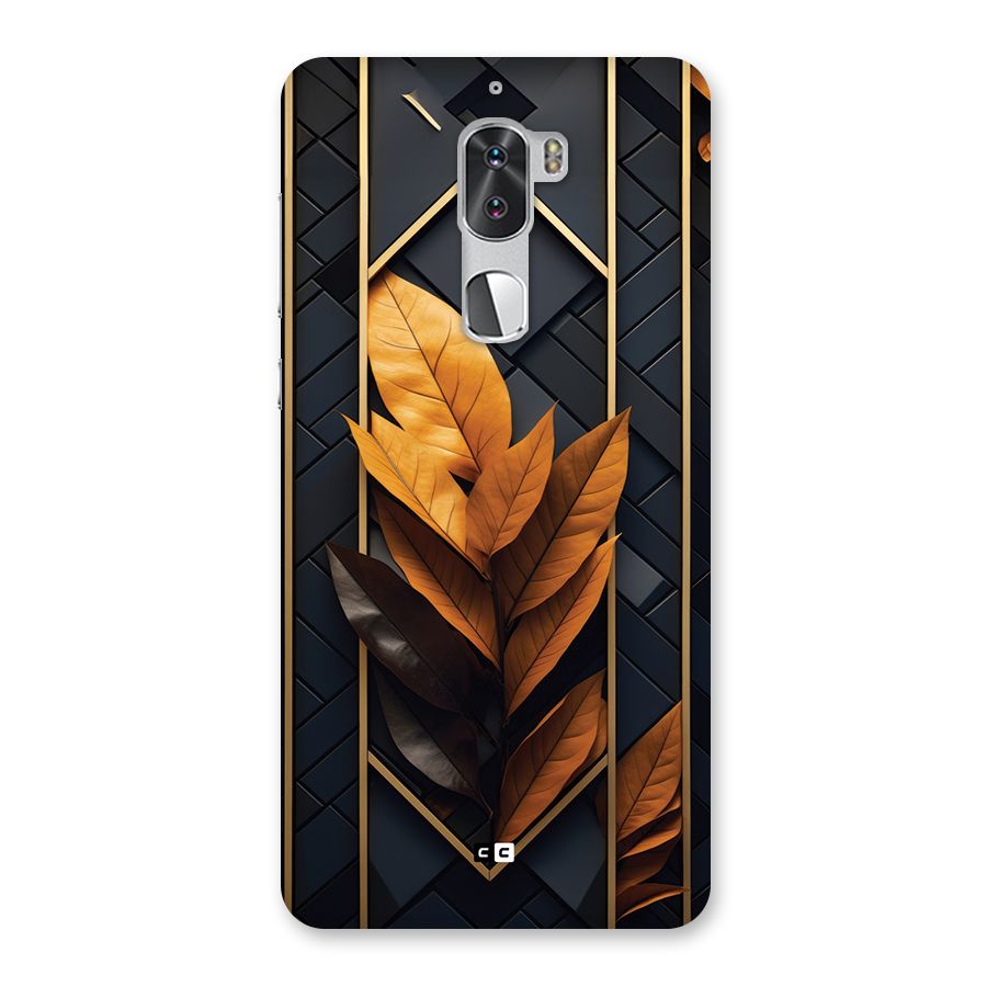 Golden Leaf Pattern Back Case for Coolpad Cool 1