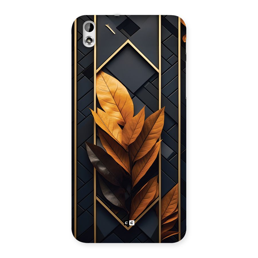 Golden Leaf Pattern Back Case for Desire 816g