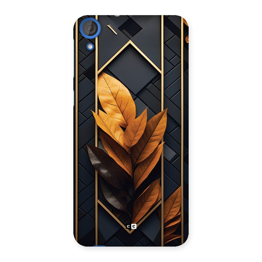 Golden Leaf Pattern Back Case for Desire 820
