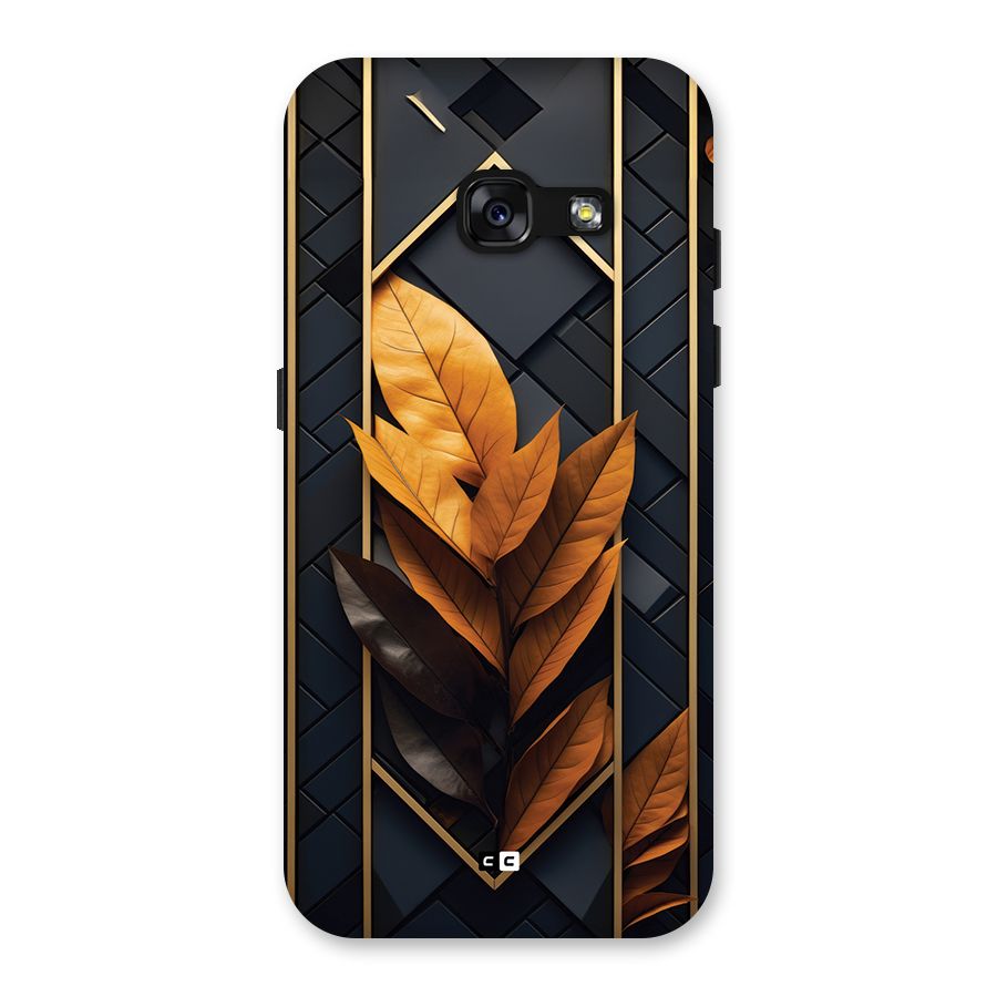 Golden Leaf Pattern Back Case for Galaxy A3 (2017)