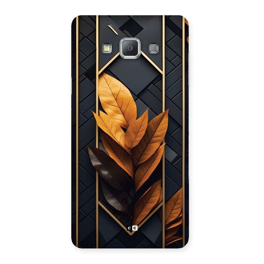 Golden Leaf Pattern Back Case for Galaxy A7