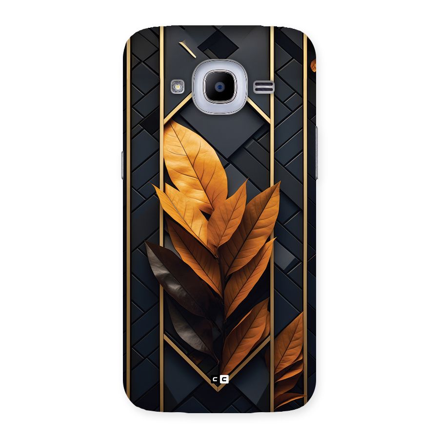 Golden Leaf Pattern Back Case for Galaxy J2 2016