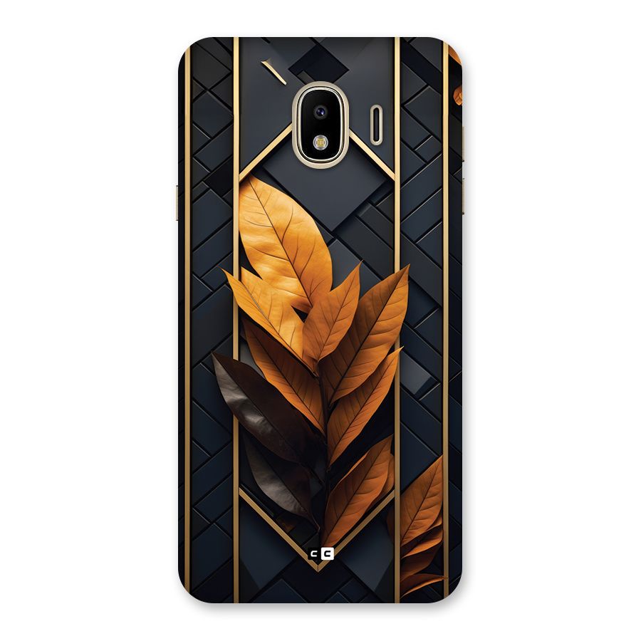 Golden Leaf Pattern Back Case for Galaxy J4