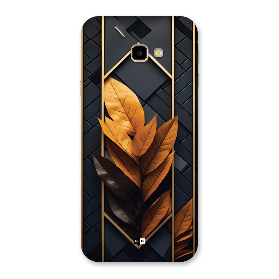Golden Leaf Pattern Back Case for Galaxy J4 Plus
