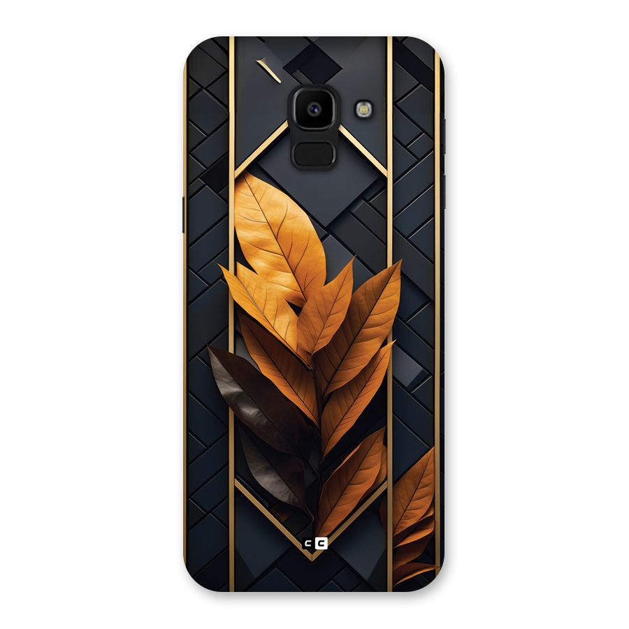Golden Leaf Pattern Back Case for Galaxy J6