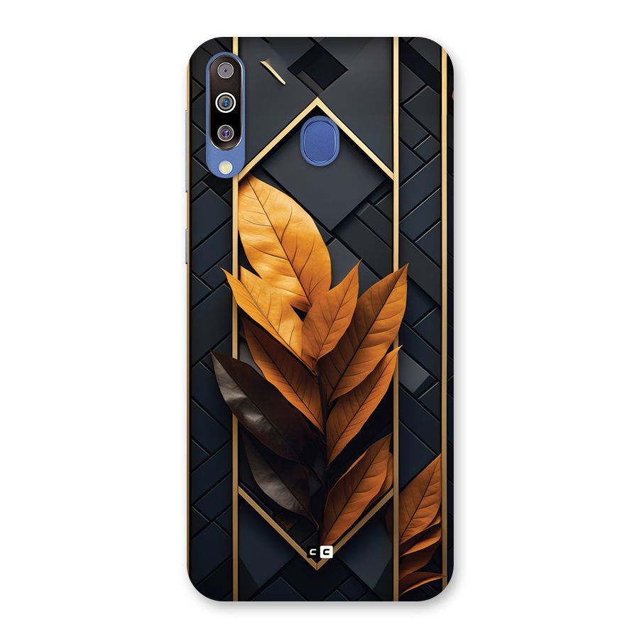 Golden Leaf Pattern Back Case for Galaxy M30