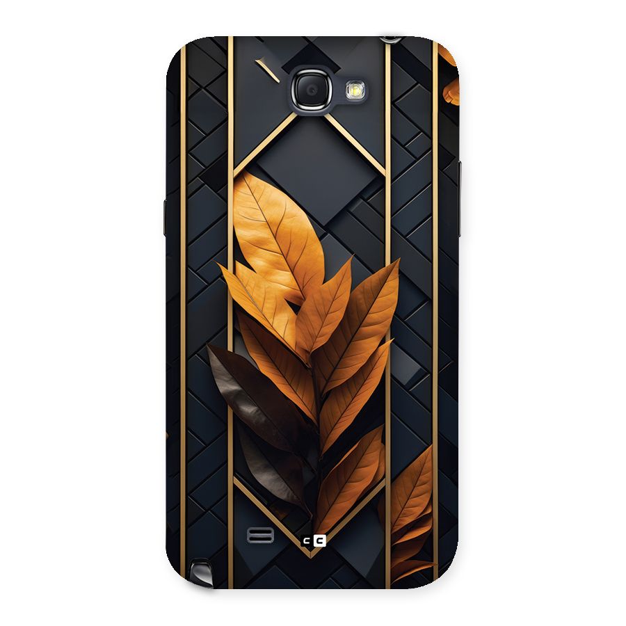 Golden Leaf Pattern Back Case for Galaxy Note 2