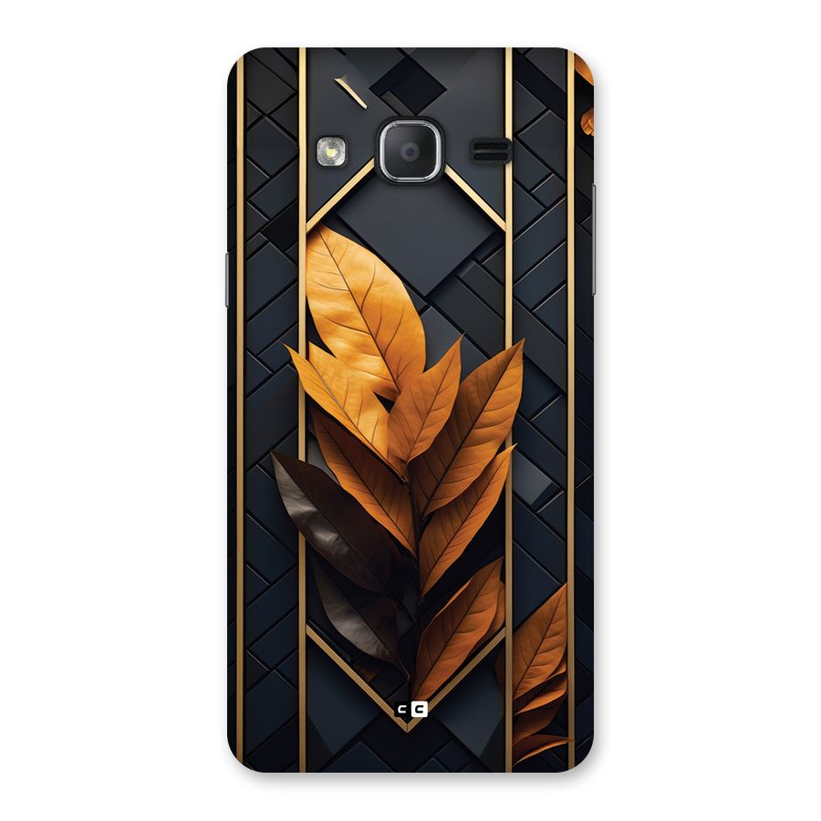 Golden Leaf Pattern Back Case for Galaxy On7 2015