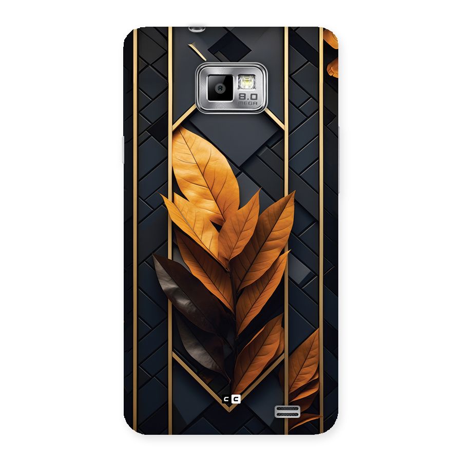 Golden Leaf Pattern Back Case for Galaxy S2