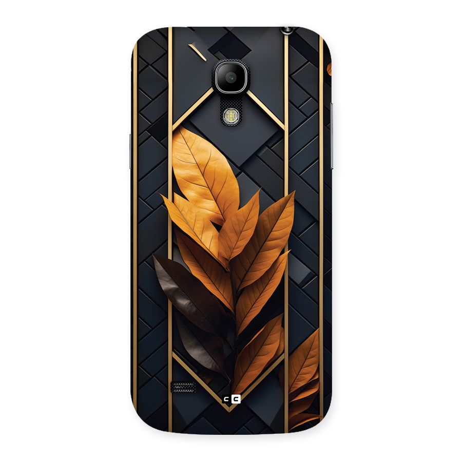 Golden Leaf Pattern Back Case for Galaxy S4 Mini