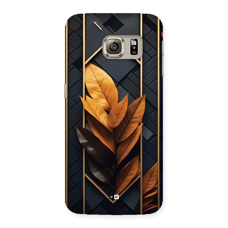 Golden Leaf Pattern Back Case for Galaxy S6 Edge Plus